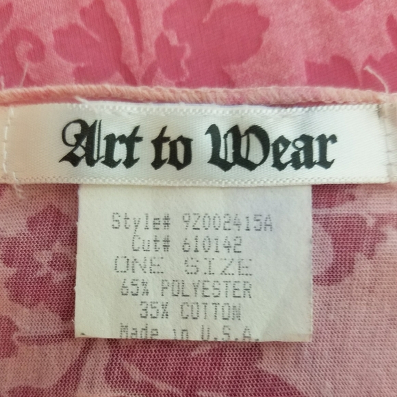 Art To Wear Pink Scarf - Picture 2 of 3